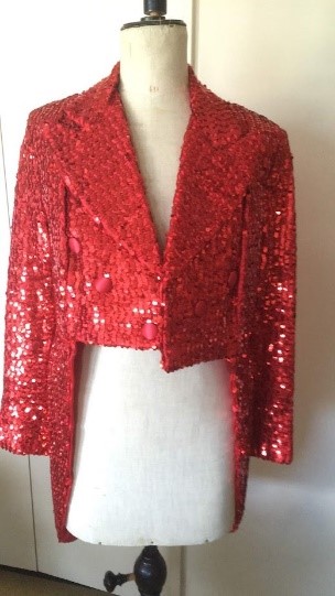 Frak en paillette rouge Dame  Gr. L