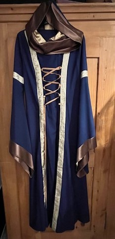 Robe bleu neuf moyen âge Gr.