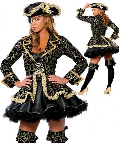 Pirate jupe jupon veste ruban pour les jambes Taille M