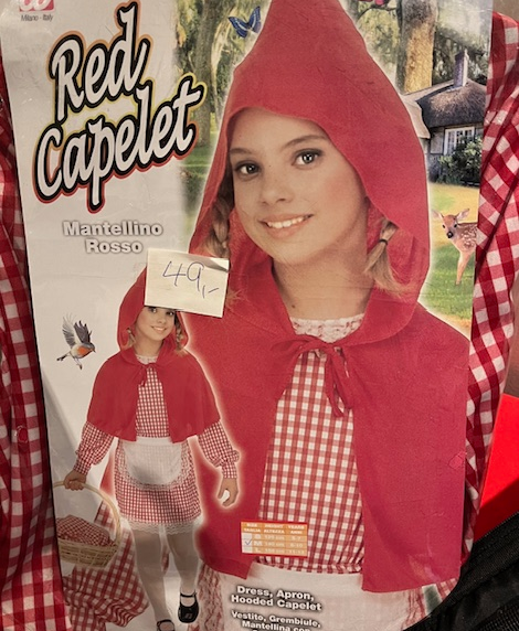 Chaperon rouge robe et cape 8-10 ans