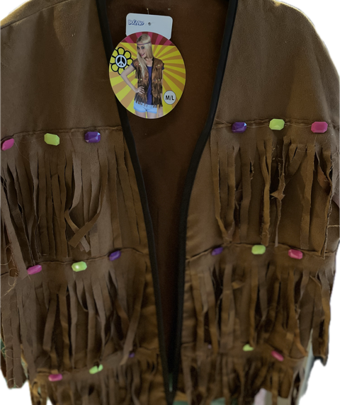 Gilet Hippie brun M-L