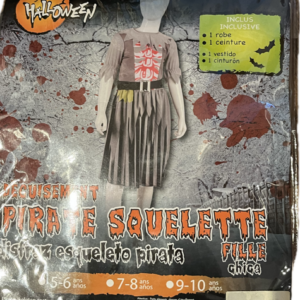 Déguisement pirate Squelette fille 5-6 ans