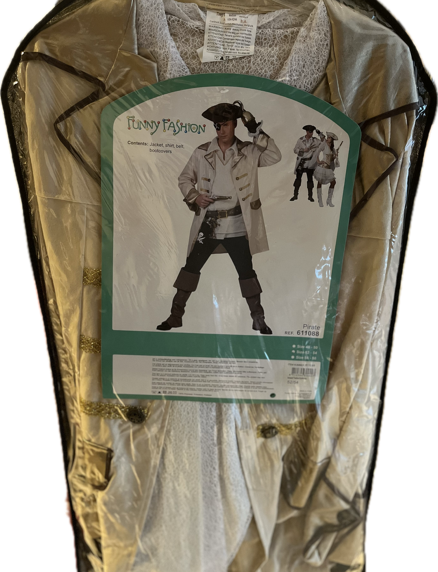 Pirate Homme Taille Veste, chemise, ceinture , surbottes M 52/54