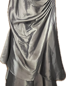 Robe de soirée grise uni Gr. 42