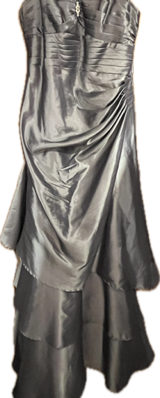 Robe de soirée grise uni Gr. 42