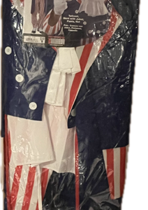 Costume homme oncle Sam, Frac, Chemise avec jabot, Pantalon Chapeau
