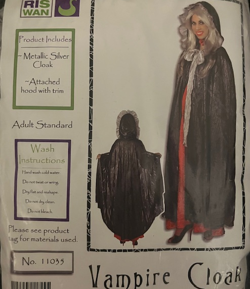 Vampir Cape avec capuchon  1 pce