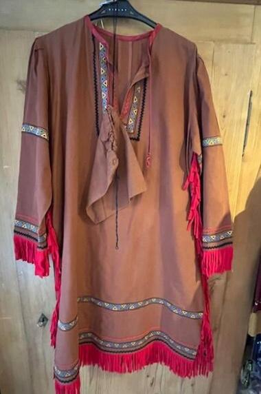 Indienne robe droite et sac Gr. XL