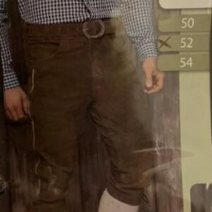 Pantalon mi-long en cuir daim Gr. 50
