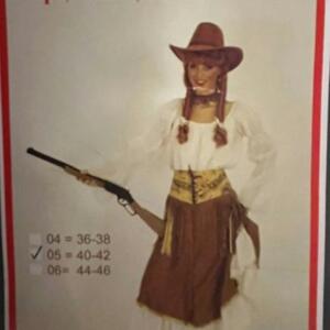 Resy Country Jupe brune larges ceinture chemise écru Gr. 40-42