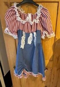 Folklores suisse Gr. 42 robe bleu et rouge