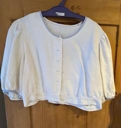 Chemise folklore blanche Gr. M en mi-fil