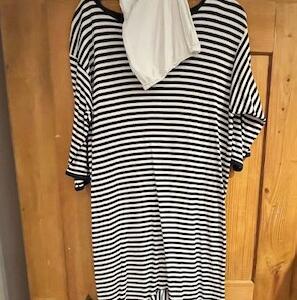 Costume de bain avec bonnet blanc 1900 Hommes jambes ¾ en jersey Gr L