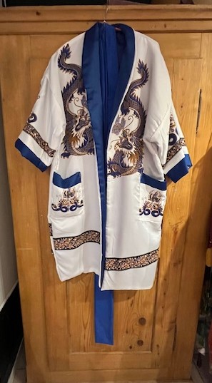 China Connie robe doublée 2 poches appliquée ceinture