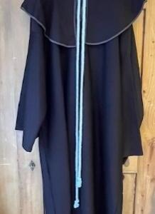Moine Robe longue brun avec capuchon collerette Gr. XL