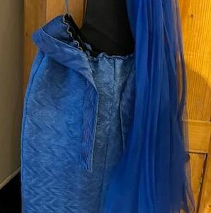 Création Sirène habit -Bustier avec queue de poisson Cape en voile bleu neuf