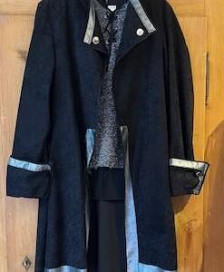 Pirat Veste longue pantalon satin gilet lurex gris Gr. L