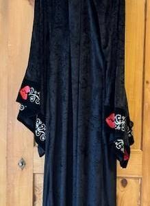 Pirate Robe longue avec des cœur rouge TU