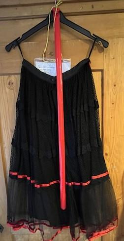 Jupe Sorcière sexy ceinture rouge GR38