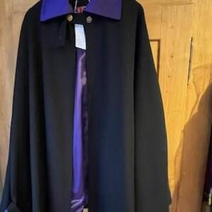 Cape Violette et noir Col montant réversible TU Neuf