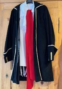 Pirate Homme pantalon rayé chemise blanche ceinture rouge veste noir Gr. L