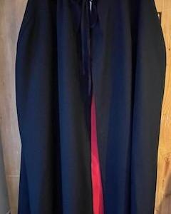 Cape Vampire longue réversible bi colore grand col montant TU