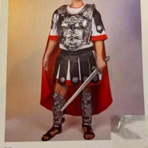 Romain Robe blanche courte ceinture jupe et épaulettes Gr. XL
