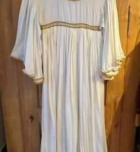 Ange en blanc et or en polyester ample Gr. M