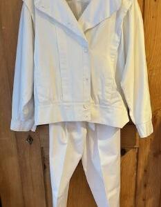 1980 Classico Veste et pantalon blanc coton mercerisé Gr. 38