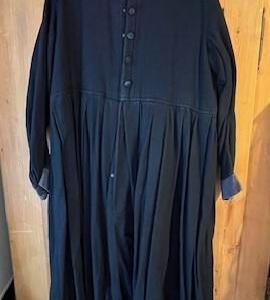 Curé du moyen Âge Robe longue noir en coton doublée Gr. L