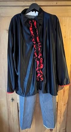 Torero Pantalon rayé chemise noir rouge Gr. L