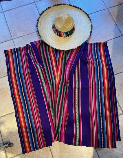 Gaby Création Poncho mexicain sans chapeau TU