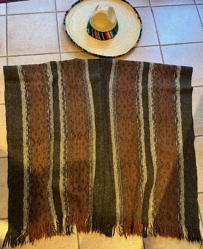 Création Poncho mexicain en laine sans chapeau TU