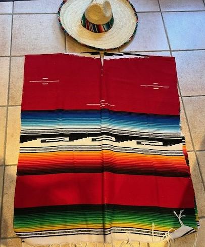 Création Poncho mexicain sans chapeau TU