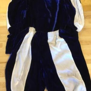 Costume Blue boy en velours veste et pantalon et bonnet 5 ans