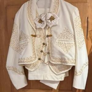 Traje de charro mariachi Veste gilet pantalon nœud et sombrero