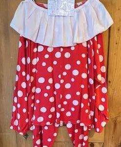 Clown Pepito Gr. 44 pantalon et veste gros col blanc