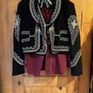 Traje de charro de mariachi Veste gilet pantalon chemise et sombrero Gr. M