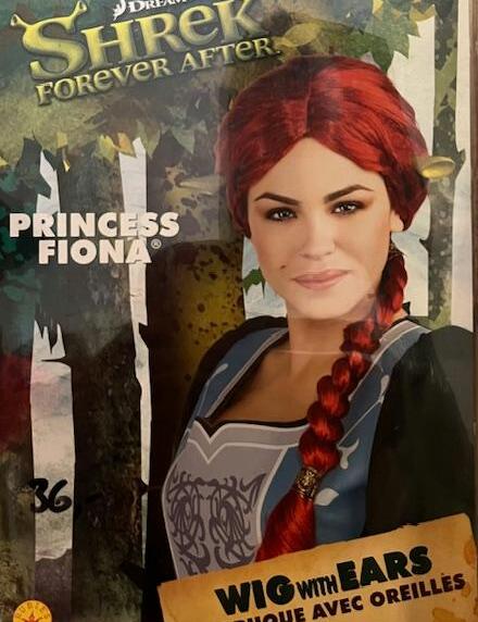 Perruque rousse tresse Fiona a shrek