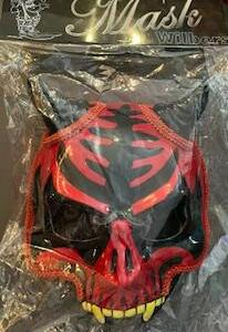 Demie masque squelette diable