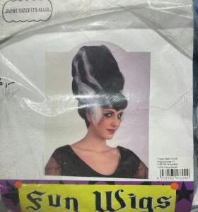 Perruque noir et blanche 1970