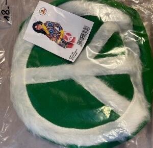 Sac Hippie vert en bandoulière Love and peace 1970