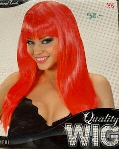 Perruque rouge vif