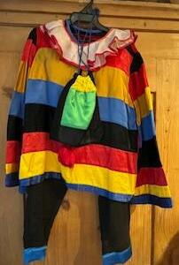 Clown Roby Création pantalon veste sac colerette 7 ans