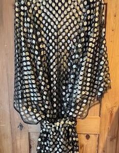 Afrique big mama robe noir or transprente ceinture Gr. L