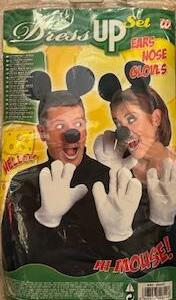 Gants de Mickey cerceaux nez