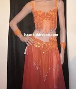 Danse du ventre Bustier ceinture a nouer jupe en paillette