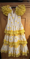 Robe espagnole jaune 10 ans