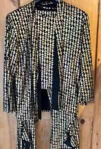 Disco pantalon top gielt en jersey polyester Gr. 38-40