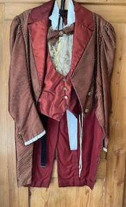 Frack Nid d'abeille pantalon 3/4 gilet bretelle nœuds Gr. M